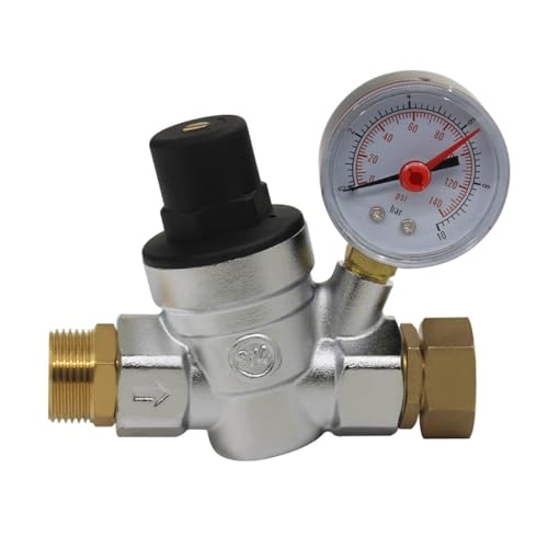 DN15 DN20 reducteur de pression d'eau regulateur de pression eau avec manomètre 1/2 3/4 pouce (Avec connecteur DN20)