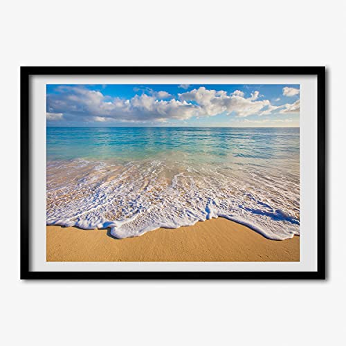 Cadre photo plage Hawaïenne Tulup 70x50 cm en bois MDF pour affiche moderne
