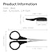 2 Pack Men's Beard & Mustache Scissors & Mini Comb Trimming Kit Black 4 inch