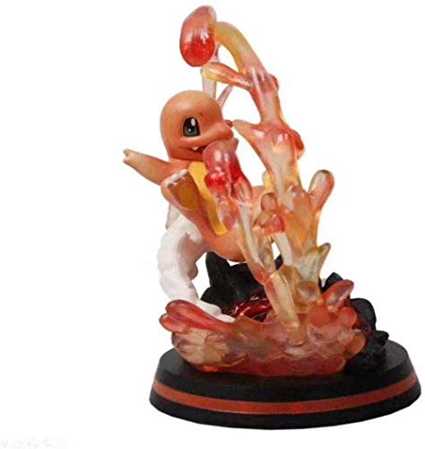 brandless Pokemon Generico Regalo di Compleanno Charmander Battaglia Decorazione per Ufficio Animazione Figurina Modello Personaggio Decorazione Statua (11 cm)