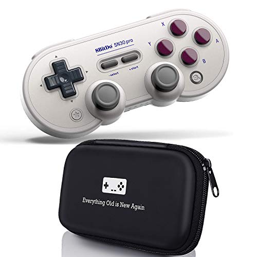 Geek Theory 8Bitdo SN30 Pro Bluetooth Controller (G Classic Edition) Bundle - Includes Carrying Case - for Nintendo Switch, PC, Mac OS & Android