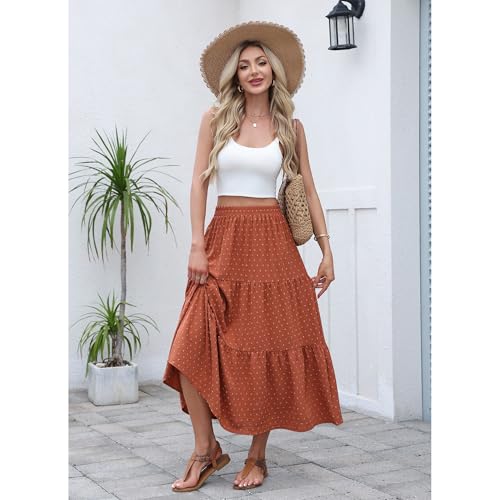 Image of Witsmile High Waist Tiered Skirts for Women Flowy Skirts for Women Long Length with Pockets 2026 Fashion Trendy