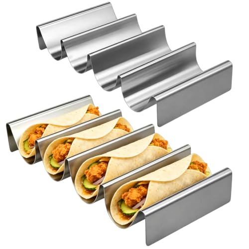 SINRAD 6 Pcs Support Tacos en Forme de Vague,Supports à Tacos avec Poignées