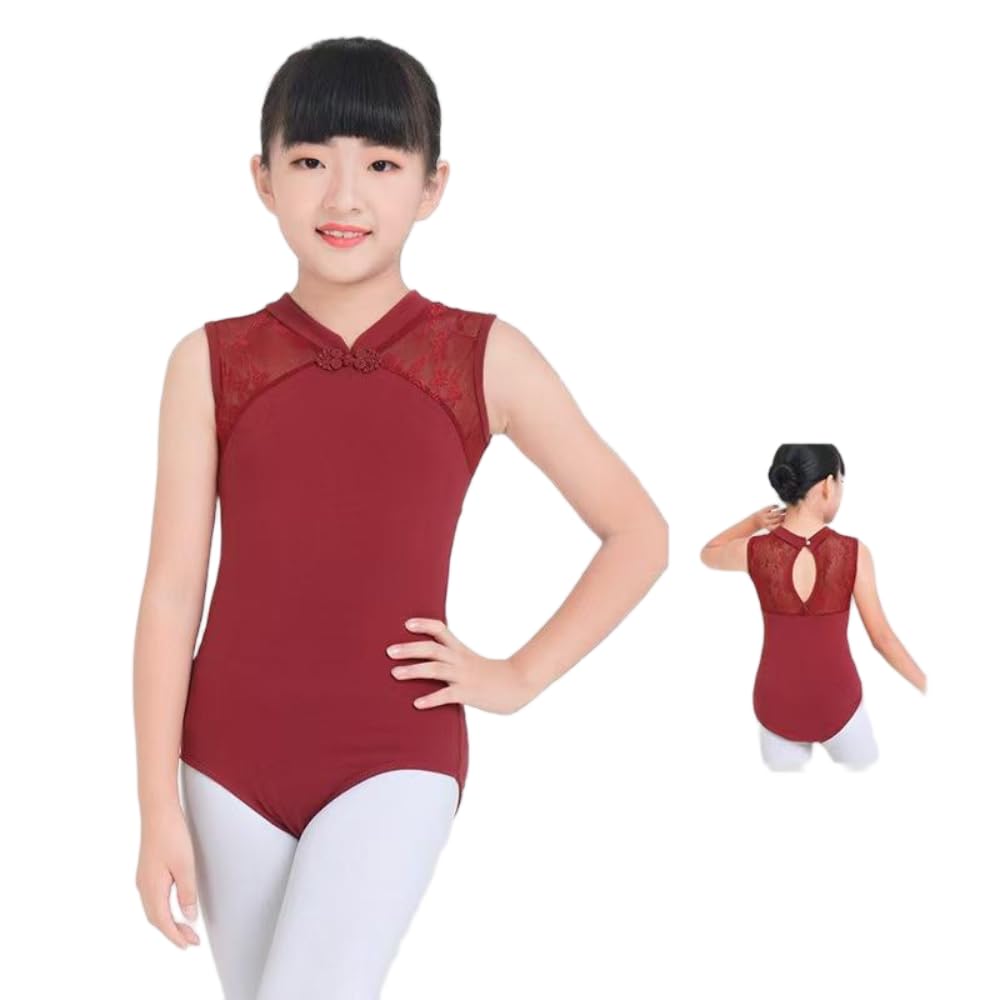 JJDFW Costume da danza per bambini, body da danza per ragazze, pagliaccetto da ginnastica, uniforme da allenamento, body per bambini