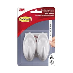 Command 17086Q Pack van 2 haken, middelgroot, parelwit