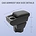 YJYWZH Car Armrest Box for KIA Rio 5 2015-2019 Auto Accessories Center Console Leather Arm Rest Double-Layer Storage Space with Cup Holder (Black Thread)