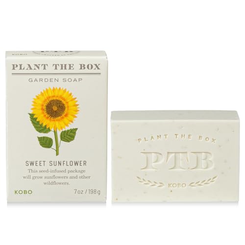 Image of KOBO Plant the Box Sweet Sunflower Bar Soap (7 oz)