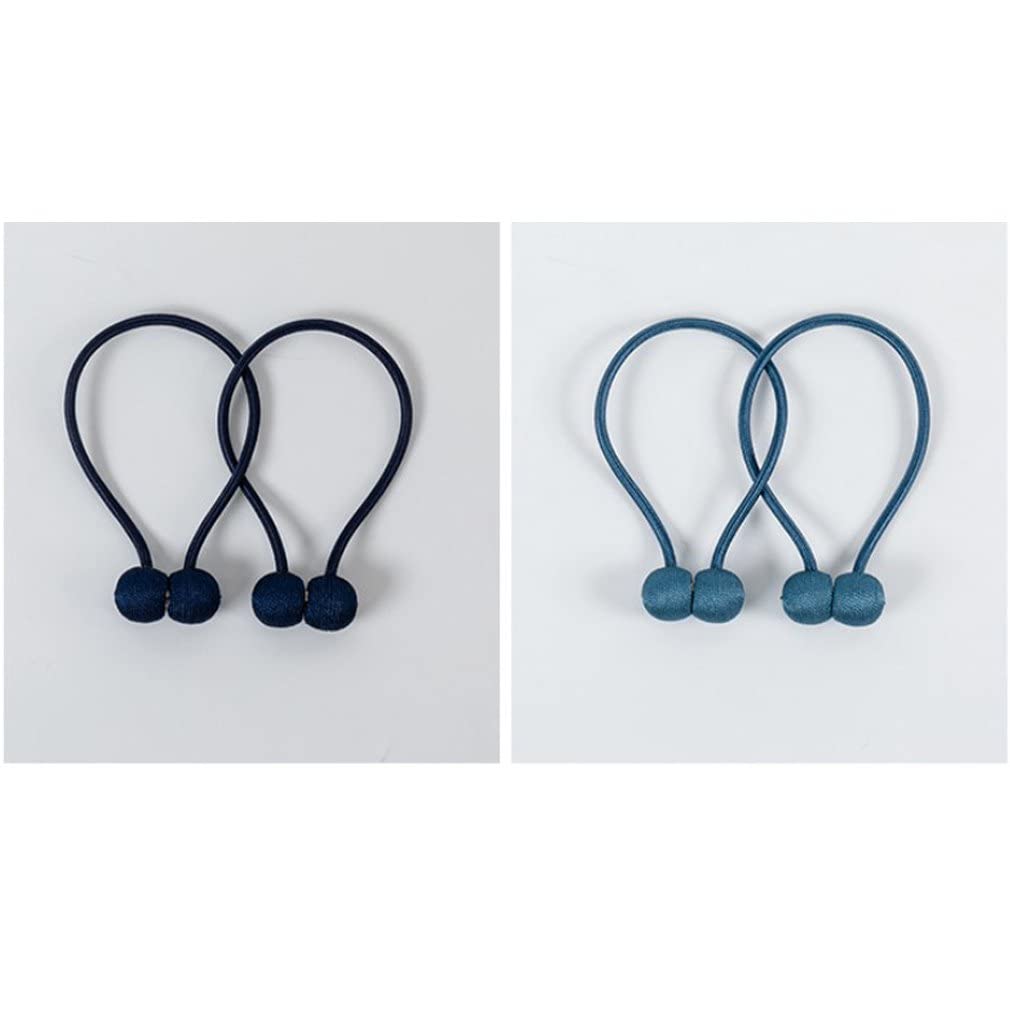 Attaches pour Rideaux, Embrasses de Rideaux magnétiques en métal, 2 pièces Multicolores(Purplr)