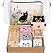 Cat Lover Gifts for Women, Cat Gifts for Women, Cat‘s Themed Gift for Christmas Mothers Day Birthdays, Funny Gift for Cats Lovers for Crazy Cats Lady Mom Daughters with Glass Cup Scented Candle Socks