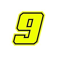 Adesivo Numero Racing 1 Moto GP - 10x7cm Giallo Fluo, Personalizzazione Moto - Foto 8
