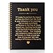 QYUVK Thank You Gold Hardcover 160 Pages Spiral Notebooks, Funny Thank You Gift for Women Men Coworkers Leader Mentor, Appreciation Gifts for Employees, Thanksgiving Gifts for Colleagues Leaders