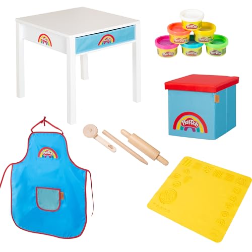 roba x Play-Doh Basteltisch mit Hocker - Spielset aus FSC-zertifiziertem...