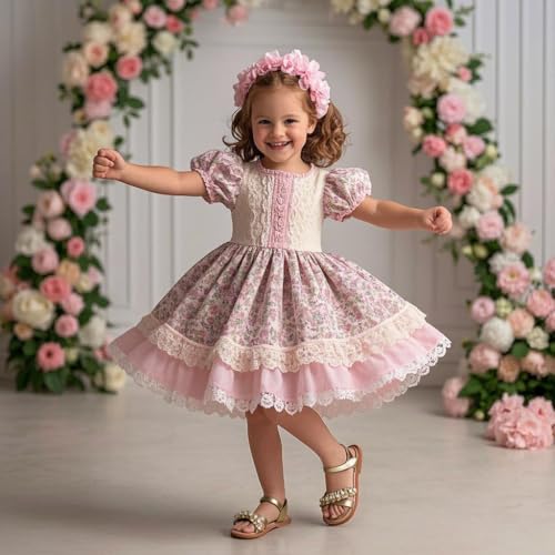Image of Flaryzone Girls Sandals Open Toe Summer Flats Dress Sandals Shoes Toddler /Little Kid