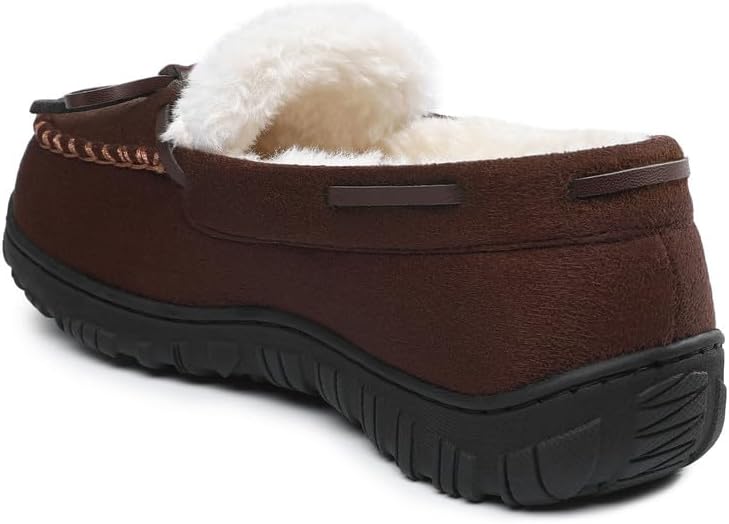 HOMEHOT Boys Moccasin Slippers Memory Foam Kids House Shoes- Nonslip Indoor & Outdoor - Image 5