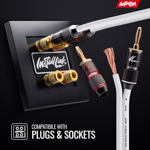 Cable de altavoz calibre 16 para audio de hogar, coche y RV en bobina de 250 pies 5
