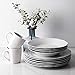 Y YHY Ceramic Dinner Plates, 10.6 Inch Porcelain Scalloped Plates, Off-White Serving Dishes Set of 6 for Home Kitchen, Microwave & Dishwasher Safe, Dinnerware Dishes Gift for Thanksgiving Christmas