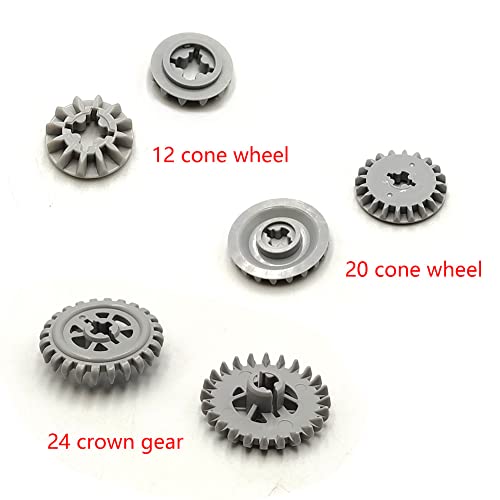 dspitwod 116 pcs Technical Gears Axle Pin Connectors - Wheels Connectors Rack Gear Car Building Brick Accessories Pieces Sets Compatible with Mindstorms Building Bricks Block Technical Toys,Kid