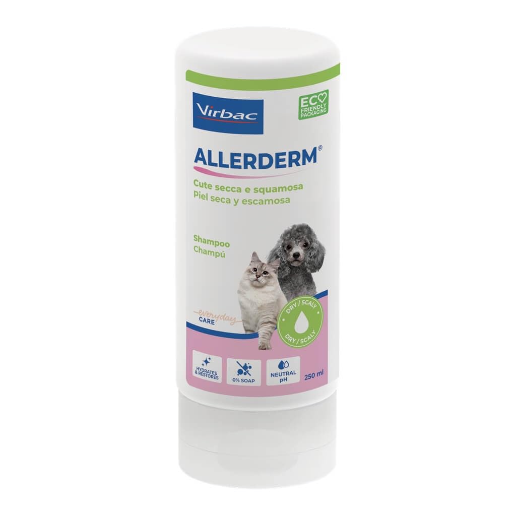 Virbac Allerderm Shampoo für trockene und quadratische Haut, 250 ml