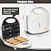 YEESOOM Corn Dog Waffle Maker, Hot Dog Waffle Machine with Non-stick Coating Plate, Hot Dog Maker Toaster Make 6 Corn Dogs, Corn Dog Waffle Machine Make Corn Dog in Minutes, White, Small