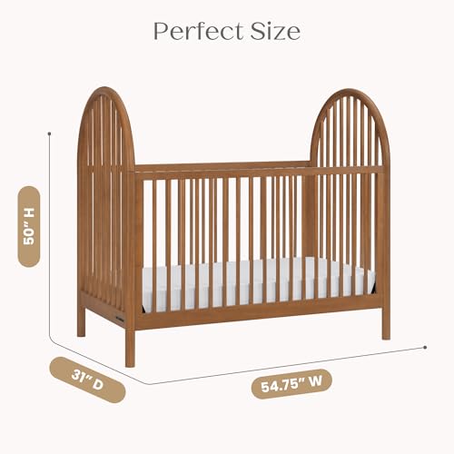 Delta Children Cannon 4-in-1 Convertible Crib - Converts from Baby Crib to Toddler Bed, Daybed and Sofa Bed, Fits Standard Full-Size Crib Mattress, Chestnut - image 2