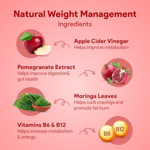 Image of Graceberry Apple Cider Vinegar Effervescent Tablet with Mother- 20 Tablets | 500mg ACV For Metabolism, Weight Management | Pomegranate & Moringa, Vit B6 & B12 | No Added Sugar | Pack of 1