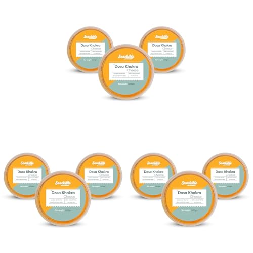 Image of Snackible Cheese Dosa Khakra (Pack of 9) - 100gm | Healthy Snack | Millet Snack| No Palm Oil | High Fibre | Zero Transfat | Zero Cholestrol | Healthy Khakra