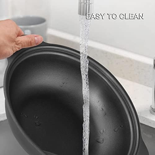 Small Non-Stick Wok with Wok Lid, Cast Iron Wok Pan Chinese Claypot Casserole for Single or Multiple People, Small Mini Wok,22cm (16cm)