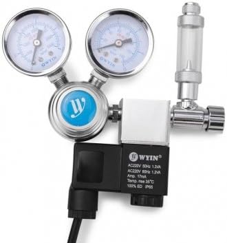 Double Gauge CO2 Regulator W/Solenoid & Bubble Counter | W01-00