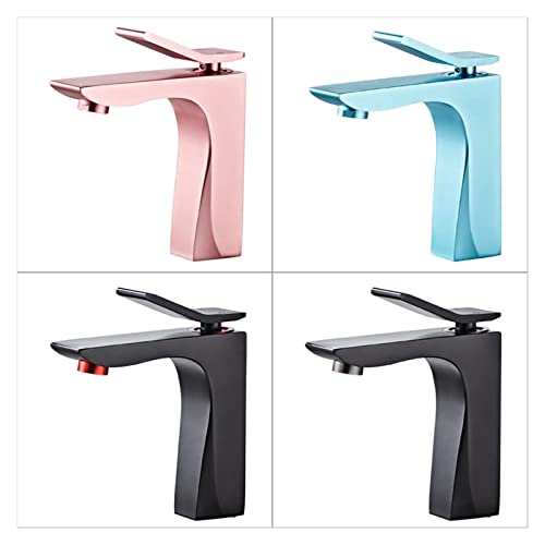 Grifo de lavabo azul monomando para transformar tu baño en un oasis 3