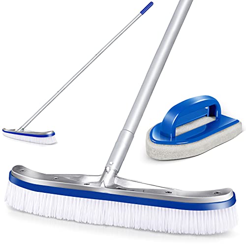 Mastertop 46cm Cepillo Pared De Piscina En Aluminio Escoba Línea Agua De Piscina Con Manga Alu Larga 145cm Con Cepillo Esponja Para Limpieza De Mastertop 46cm Cepillo Pared De Piscina En Aluminio Escoba Línea Agua De Piscina Con Manga Alu Larga 145cm Con Cepillo Esponja Para Limpieza De