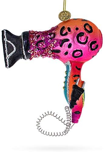 Miniatura 4 de Elegante adorno navideño de vidrio soplado para secador de pelo