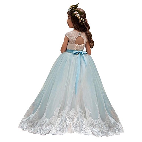 Flower Girl Dress for Wedding Kids Lace Pageant Ball Gowns2
