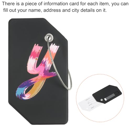 MECCANIXITY Etiquetas de silicone para bagagem, 9 x 5 cm, etiquetas de cartão de identificação para