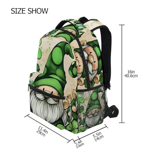 Gnome St Backpack Daypack Book Bag Lightweight Back Pack 12 ×16.9 In4