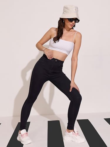 Image of Dolce Crudo Distressed High Rise Skinny Jeans for Women