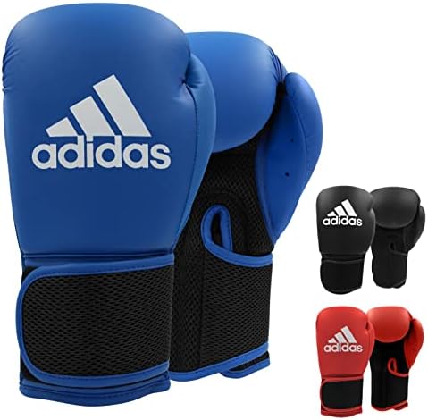 Adidas Hybrid25 Boxing Gloves | Blue 12 oz Kickboxing Gloves, Durable Synthetic Leather, AEROREADY Moisture Wicking Technology | Ideal for Beginners