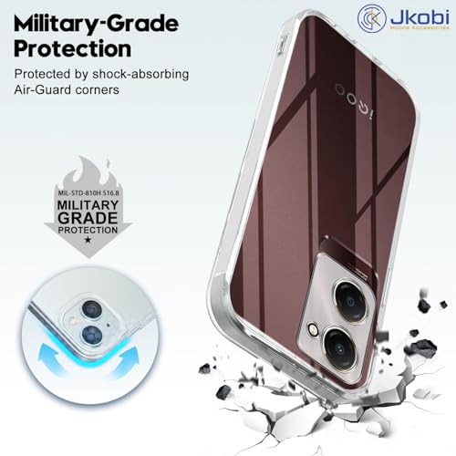 Image of Jkobi Vivo iQOO Z9 Lite 5G (Silicone Clear Shockproof Case with Camera Protection | Soft and Flexible | Transparent)