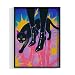 Black Cat Retro Poster Unframed, Neon Witchy Wall Art Print, Vaporwave Cat Illustration, Psychedelic Gothic 80s Pop Art
