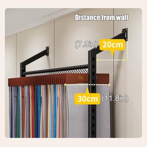 Heavy-Duty Wall-Mounted Fabric Display Rack - Sturdy Steel Organizer for Curtains, Blankets, Quilts, Towels & Mats - Space-Saving Storage Solution, 56.3in/143cm