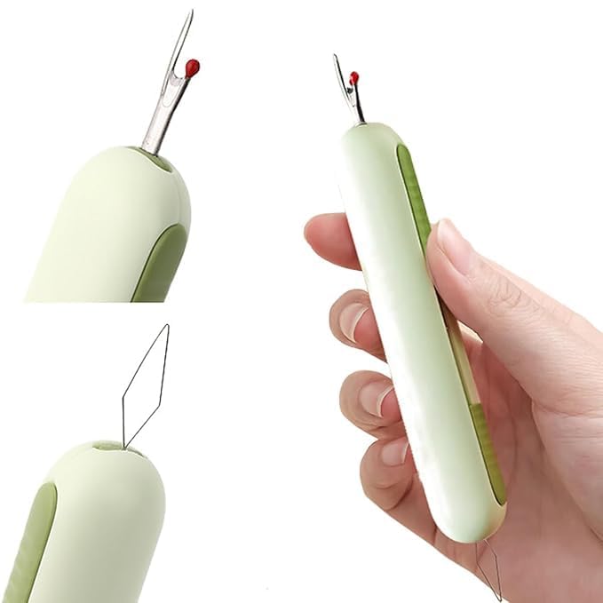 Tinkpin 3 in 1 Needle Threader Tool Set with 2 Needle, Sewing Needle Threader, DIY Needle Threader Hand Machine Sewing Tool with Seam Ripper for Sewing Crafting,Needle Thread Inserter-image-17