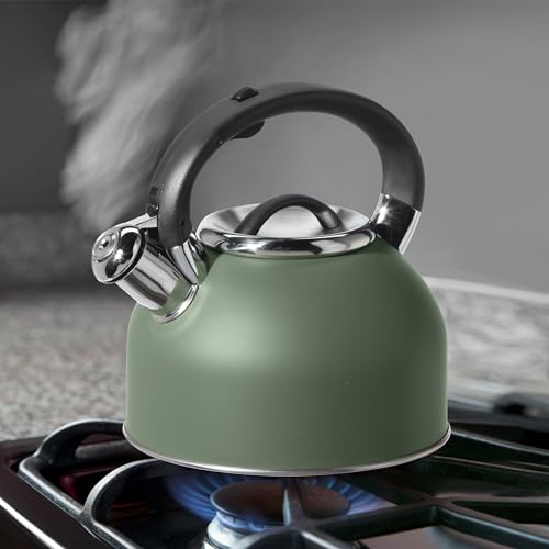 image for OGGI Tea Kettle for Stove Top - 64oz / 1.9lt, Stainless Steel with Lou
