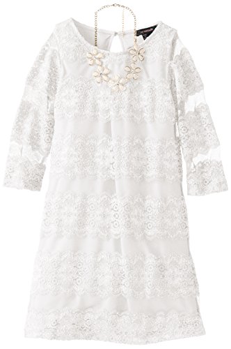 My Michelle Big Girls' Lace Dress with Necklace