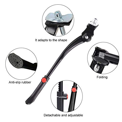 Bike Kickstand Adults- Adjustable Aluminium Alloy Bicycle Center Mount Kickstand Fit for 22\" 24\" 26\" 28\" Bike Kick Stand for Mountain Bike Road Bicycles Kickstand (red2)