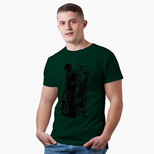 Camiseta Days Gone, Playstation, Adulto unissex, Verde Musgo, P