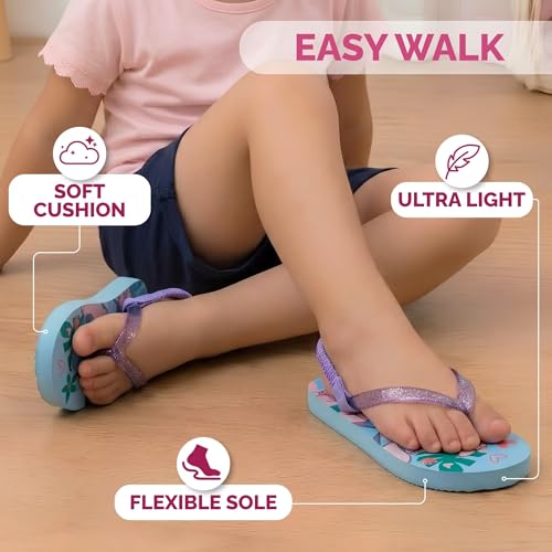 Image of Disney Girls Boys Character Flip Flops Sandals Kids Water Shoes - Minnie Mickey Moana Toy Story Frozen Cars Encanto Princess Thong Beach Slides Slip On Quick Dry (Toddler-Little Kid)