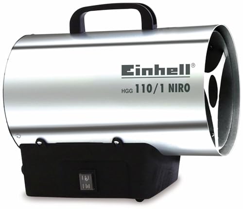 Einhell Heißluftgenerator HGG 110/1 Niro (DE/AT) (Heizmantel aus verzinktem Stahlblech Gehäuse aus Nirostablech Piezozündung Rückbrandsicherung)