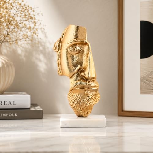Image of CraftVatika Home Decoration Items for Living Room Decoration Items for Bedroom, Human Face Art Abstract Sculpture, House Warming Gifts New Home Decor Shelf Corner Showpiece, Aesthetic Home Decor Items