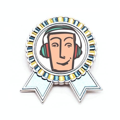 Broche pour casque de visage épingle médaille de récompense M métal artistique