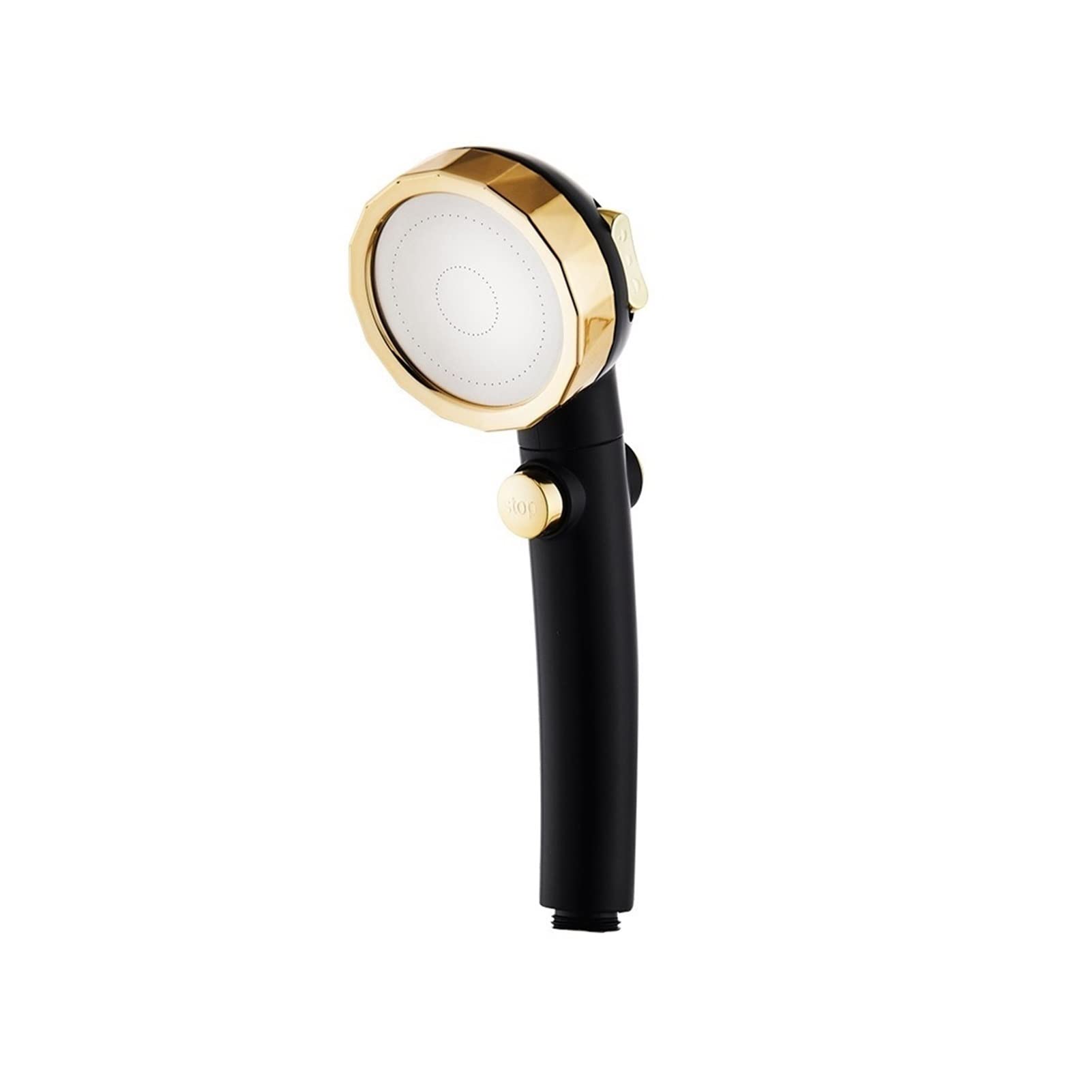 Cabezal de ducha mejorado de alta presión 3 modos Cabezal de ducha ajustable de ahorro de agua de mano Boquilla de rociado a presión Suministros de baño Cabezales de ducha (Color : A black-3 Modes)
