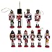 Produktbild KESOTO 10pcs Vintage Nussknacker Holzfigur Holzpuppe Weihnachtsbaumschmuck mit Schnur